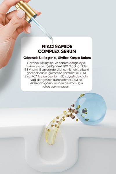 Dermoskin Be Bright Niacinamide Serum - Pore Firming and Skin Tone Equalization, 30ml