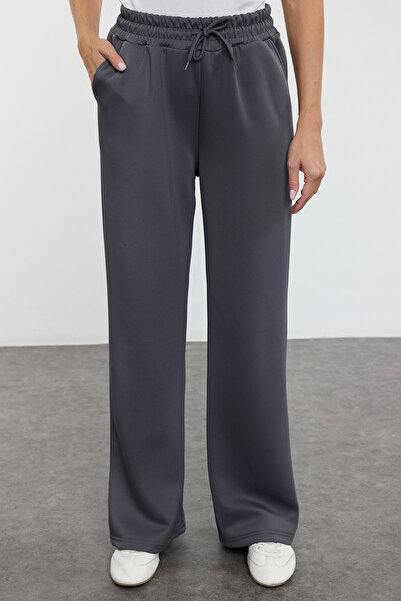 Trendyol Modest Smoked Pocket Detailed Stand Collar Knitted Top and Bottom Set Tctaw25Us00100