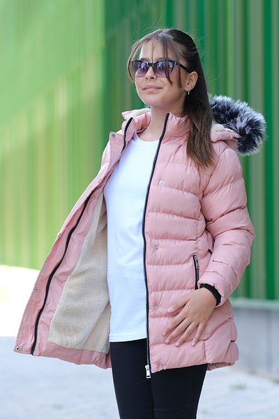 Pina Kids Girl's Puffer Jacket with Fleece Inside Km.0043