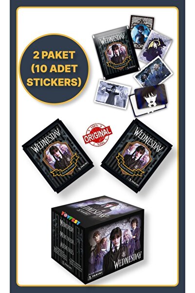 TOYFEST Panini Wednesday Koleksiyon Sticker Çıkartmaları  + 2 Paket (10 Adet ...