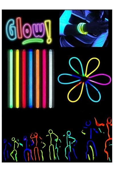 TOYFEST 50 Pieces Glow in the Dark Glow Stick Highlighter Stick Bracelet - Shine for 8 Hours