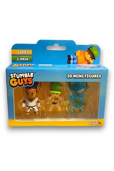 TOYFEST مجموعة شخصيات Stumble Guys Series 1 - 3D Mini مكونة من 3 قطع - 3 قطع Sensei Inside Out Frozen Valkyrie - 5 سم