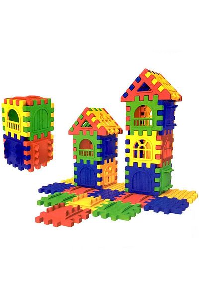 TOYFEST بازل سيتي 3D - مكعبات البناء والتصميم 64 قطعة