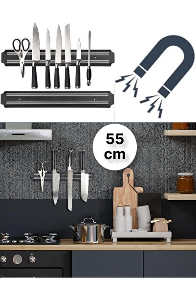 Strong Magnet Stainless Kitchen Wall Knife Hanger Stand - 55 Cm