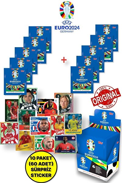 TOYFEST ALMANYA EURO 2024 Avrupa Şampiyonası Match Attax - 10 ADET Futbolcu S...
