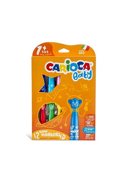 TOYFEST مجموعة من 12 قلم طلاء كاريوكا للأطفال