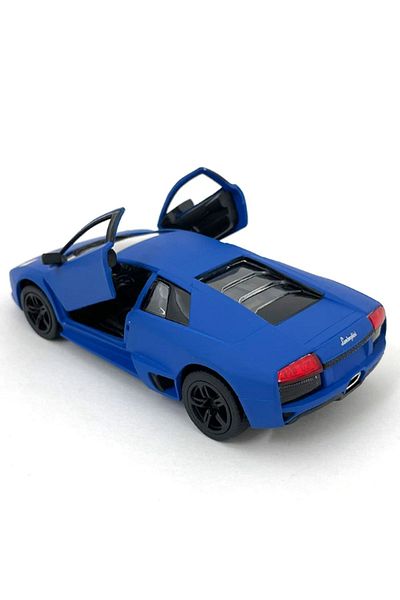 TOYFEST سيارة لامبورغيني مورسيلاجو LP640 ببوابات سحب وقطر قابلة للفتح - أزرق 11.5 سم
