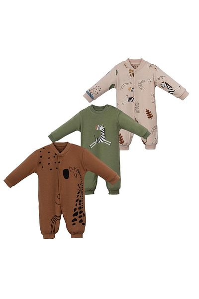 Necix's Safari Jumpsuit for Baby Boy - Front Snaps