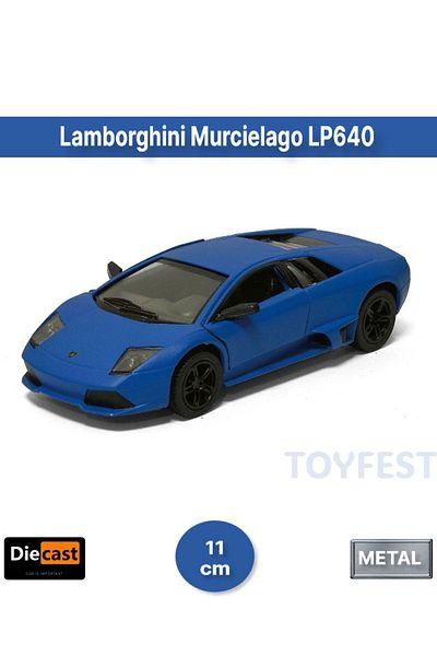 TOYFEST سيارة لامبورغيني مورسيلاجو LP640 ببوابات سحب وقطر قابلة للفتح - أزرق 11.5 سم