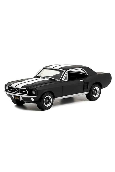 TOYFEST Greenlight 1:64 1967 Ford Coupe باللون الأسود مع خطوط بيضاء
