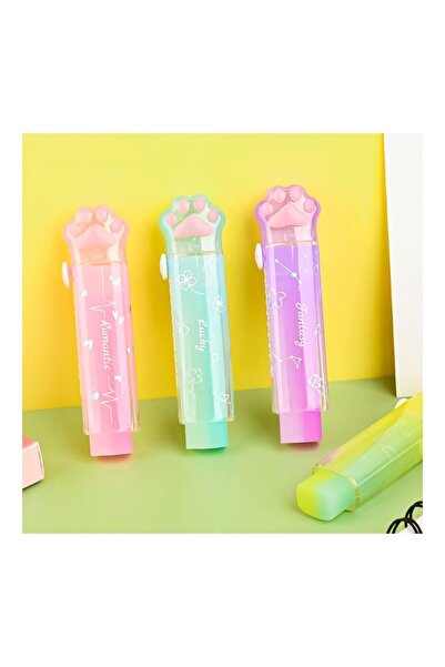 TOYFEST Bright Colored Cat Paw Figured Eraser Set - 4 PCS