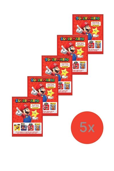 TOYFEST بطاقات ملصقات سوبر ماريو - 5 عبوات