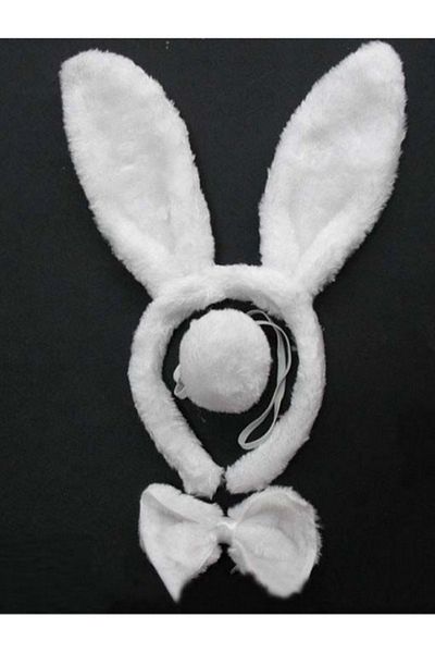 TOYFEST طقم زي أرنب مكون من 3 ربطات عنق على شكل تاج