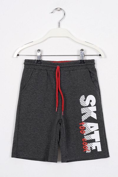 zepkids Boy Capri - Skate Printed, Anthracite Color