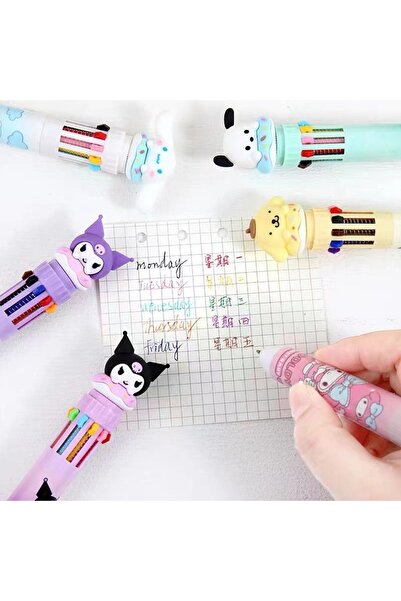 MAVIGOK Sanrio Characters 10 Renkli Tükenmez Kalem (1 Adet)