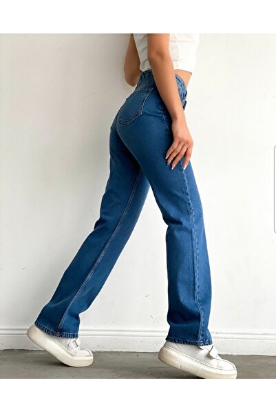 DRC trend بنطلون دينيم فضفاض عالي الخصر من A.c.a.i.p باللون الأزرق الداكن من ...