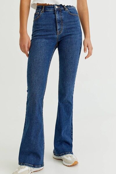 DRC trend Inna Tess Gold - جينز إسباني من الليكرا باللون الأزرق