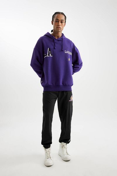 DeFacto Nba Los Angeles Lakers Pocketed Extra Tight Leg Slim Fit Sports Sweatpants