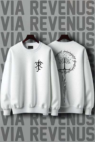 Vordevia Lord of the Rings Unisex Soft Fit Sweatshirt - Front and Back Printed