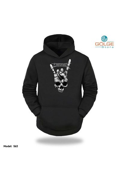 Gölge Store Motorcycles Chest Printed Oversize Unisex Hooded Sweatshirt