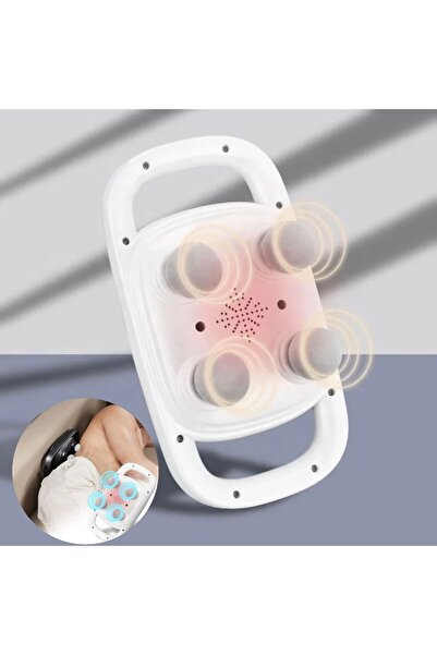SMAYLİNG 4 Başlıklı Ergonomik Masaj Tabancası Derin Doku Sırt Boyun Masaj Ale...