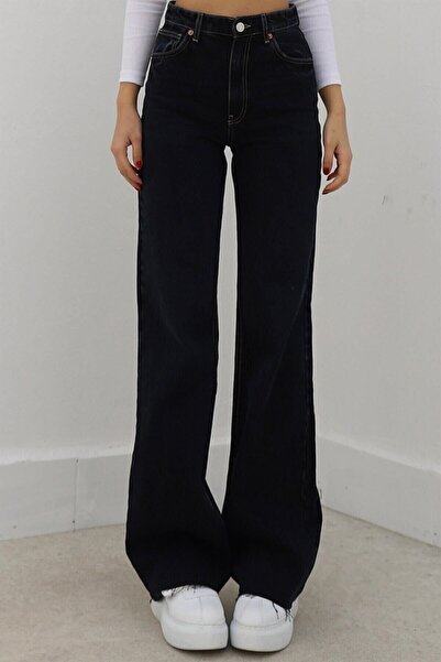 DRC trend بنطلون جينز فضفاض أسود عالي الخصر من Eyşan من التسعينيات