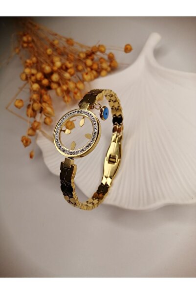 EMMİLY Kadın Çelik (çeyrek ve gram ) Takmalık Kuyumcu model Nazar Boncuklu Kelepçe