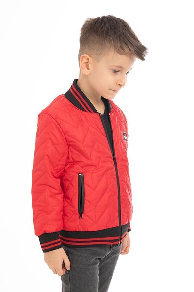 Royalside Red Boy's Jacket - Water and Windproof, Zippered, Lined College Collar