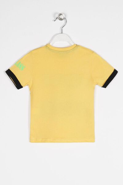 zepkids Crew Neck Short Sleeve Mustard Color Boy's T-shirt