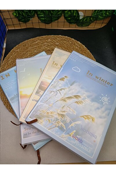 Meyra Accessories Manzara Temalı Büyük Boy Kendinden Şeffaf Kılıflı Defter 1adet