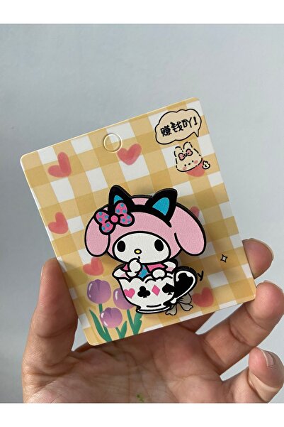 synshop Sanrio Kawai Kuromi My Melodi Melody Hello Kitty Ahşap Rozet Çanta Süsü Y2k Kpop Anime Hediye