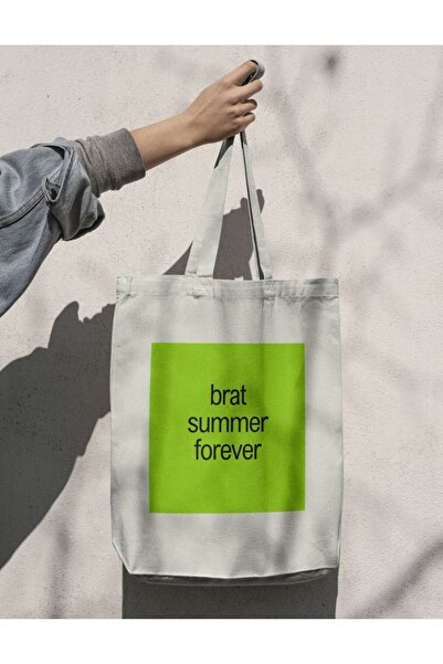 redame Charli Xcx Series - Brat Summer Forever Y2K Cover Tote Bag