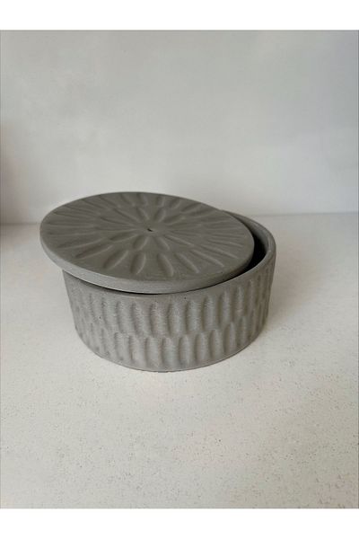Bautinq Store Decorative Large Size Box with Lid Jewelry Box Scandinavian Style Decoration Gray Concrete