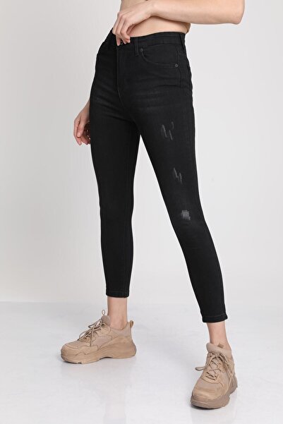 DRC trend Isprane crne farmerke