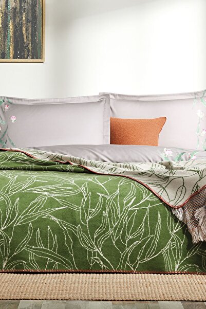 Lova Yatak Audrey Çift Kişilik Battaniye - Yeşil