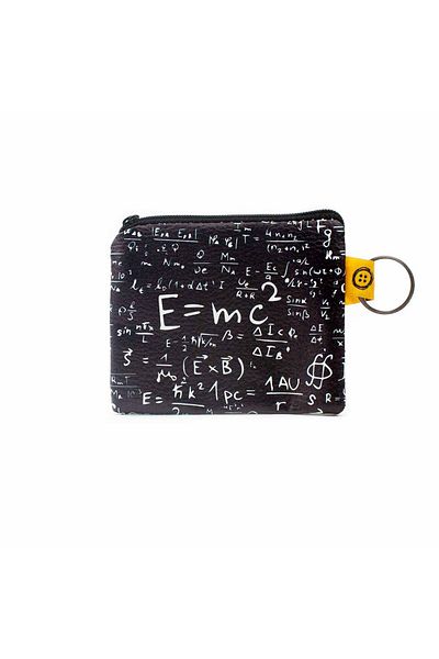 PALTO TASARIM E=Mc2 Printed Coin Purse