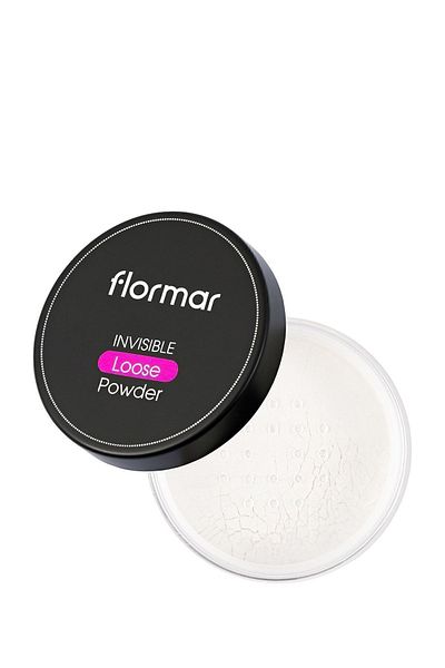 Flormar Matte Finish Powder Fixing Transparent Powder - Invisible Loose Powder - 001 -8690604271467
