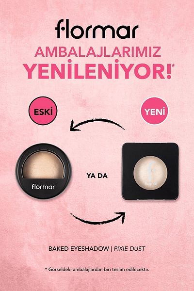 Flormar Yoğun Işıltılı Göz Farı - Baked Eyeshadow -005 Pixie Dust- 8682536052429