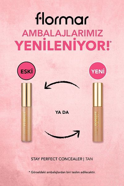 Flormar Natural Finish Concealer (HOT BOTTON) - Stay Perfect Concealer - 009 Tan -8682536085601