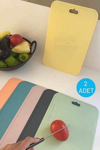 ongu home 2'li Flexy Kesme Tahtası Matı Bükülebilir Mat Kesim Tahtası Matı Esnek Mat