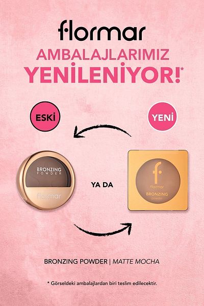Flormar Intense Pigmented Sparkling Bronzer - Bronzing Powder - 007 Matte Mocha -8682536053457