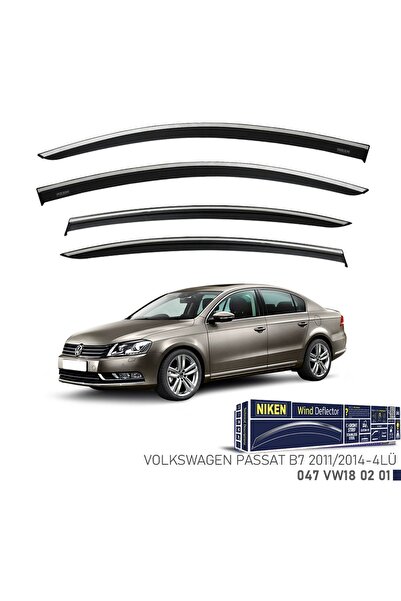 Niken VW Passat B7 2011-2014- Kromlu Cam Rüzgarlığı 4 LÜ