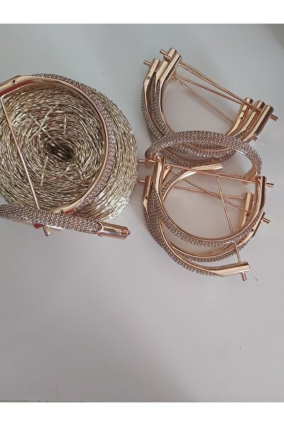 ST Atölye Taşlı Gold 2li Sap/Çanta Akaesuar/ Hobi