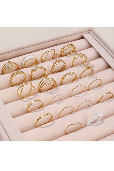 MRK Kadın 20 Adet Ayarlanabilir Yüzük Seti (KUTUSUZ)