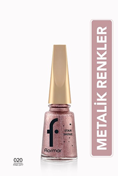 Flormar Metalik Parlak Oje - Star Shine Nail Enamel - 020 Pınk Gıft-8682536073653