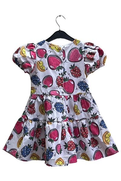 Cloise Kids Girls Poplin Strawberry Dress