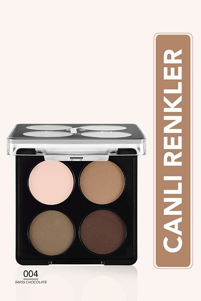 Flormar 004 SwIss Chocolate Matte & ShImmer Eyeshadow Palette - Color Eyeshadow Palette - 8682536051187