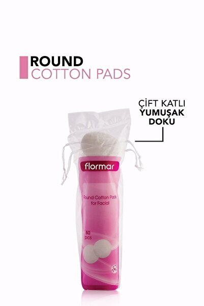 Flormar Yuvarlak 80'li Makyaj Temizleme Pamuğu - Cotton Pads - 001 - 8690604175031