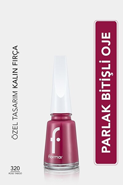 Flormar Klasik Parlak Bitişli Yüksek Pigmentli Oje -nail Enamel- 320 Rose Taboo New- 8682536035897