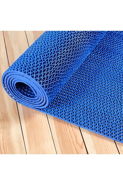 Blue Home NEW Bathroom Shower Pool Chain Mat Mat Anti-Slip PVC Mat / BLUE / SIZE: 90 cm x 1 MT